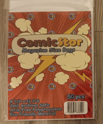 Comicstor magazine size bag - comicstor,